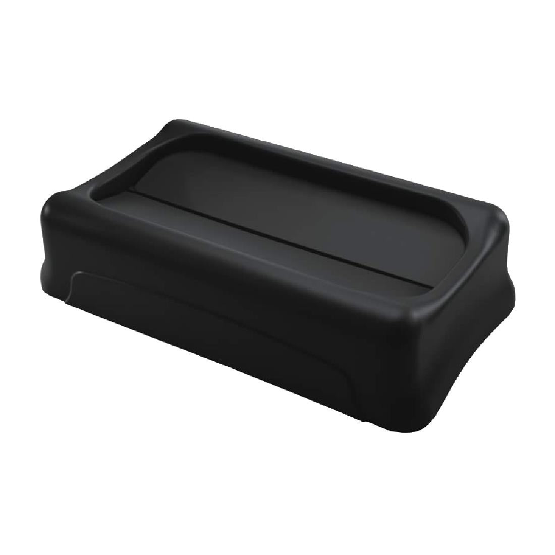 HY030 Rubbermaid Slim Jim Swing Lid Black