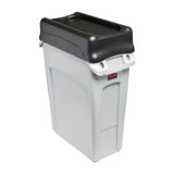 HY030 Rubbermaid Slim Jim Swing Lid Black
