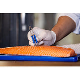 HY087 Deglon Angled Fish Bone Tweezers Bevelled Ends 12cm