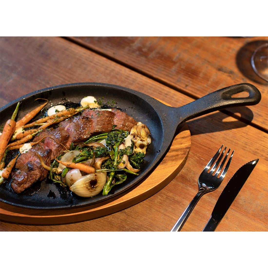 Tramontina Pre-Seasoned Cast Iron Fajita Sizzler 305x185mm