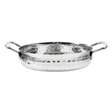 HY110 - Olympia Table Presentation Handled Dish Stainless Steel Hammered 125mm