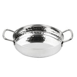 HY110 - Olympia Table Presentation Handled Dish Stainless Steel Hammered 125mm