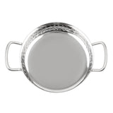 HY110 - Olympia Table Presentation Handled Dish Stainless Steel Hammered 125mm