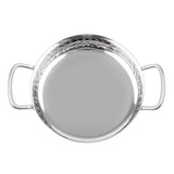 HY111 - Olympia Table Presentation Handled Dish Stainless Steel Hammered 150mm