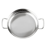 HY112 - Olympia Table Presentation Handled Dish Stainless Steel Hammered 180mm