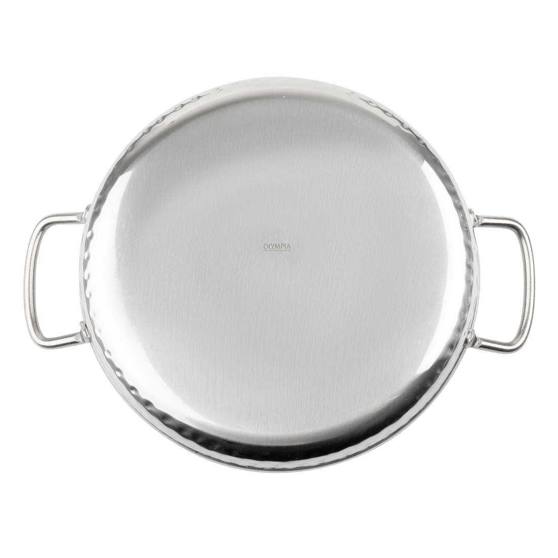 HY112 - Olympia Table Presentation Handled Dish Stainless Steel Hammered 180mm