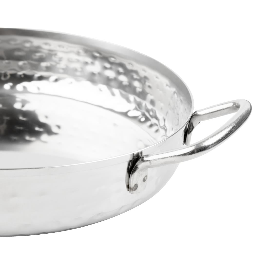 HY112 - Olympia Table Presentation Handled Dish Stainless Steel Hammered 180mm