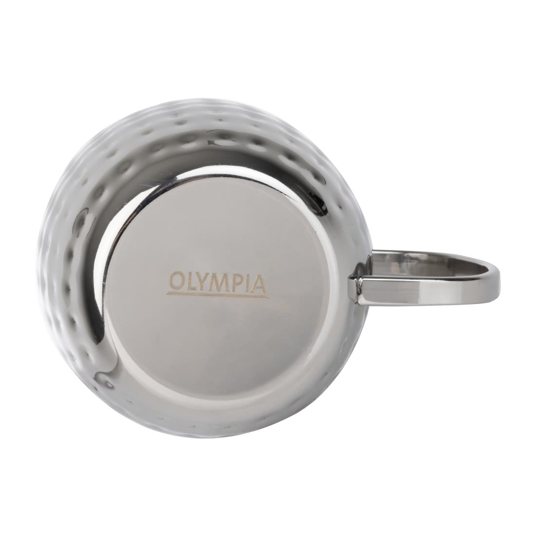 HY113 Olympia Barware Hammered Stainless Steel Mugs 440ml (Pack of 6)