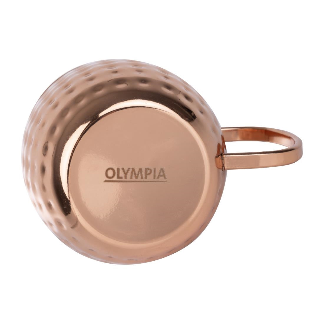 HY114 Olympia Barware Hammered Stainless Steel Copper Coated Mugs 440ml