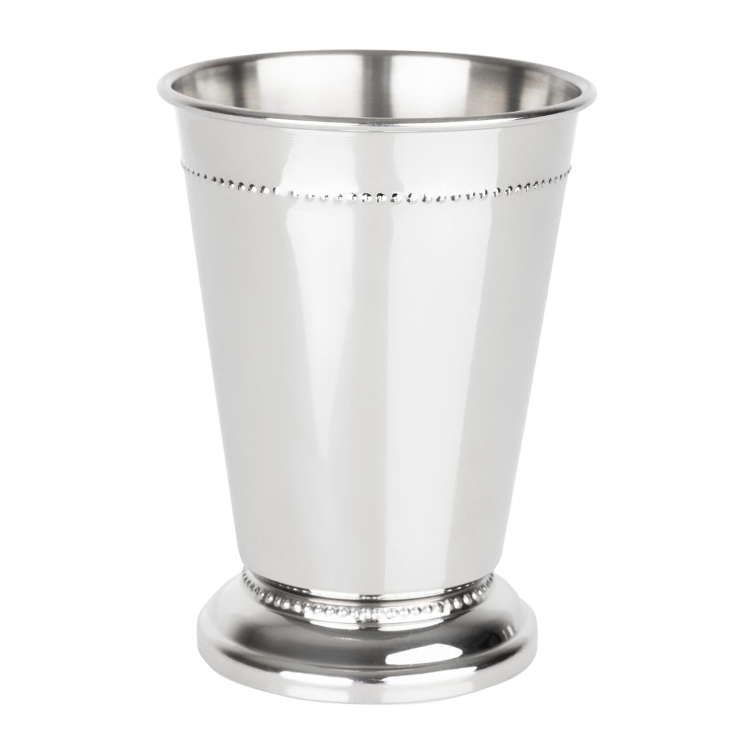 HY115 Olympia Barware Beaded Julep Cup Stainless Steel 370ml