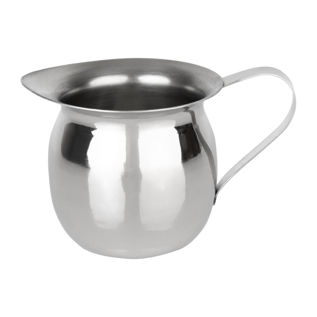 HY118 Olympia Mini Milk Jug Stainless Steel Plain 120ml (Pack of 6)