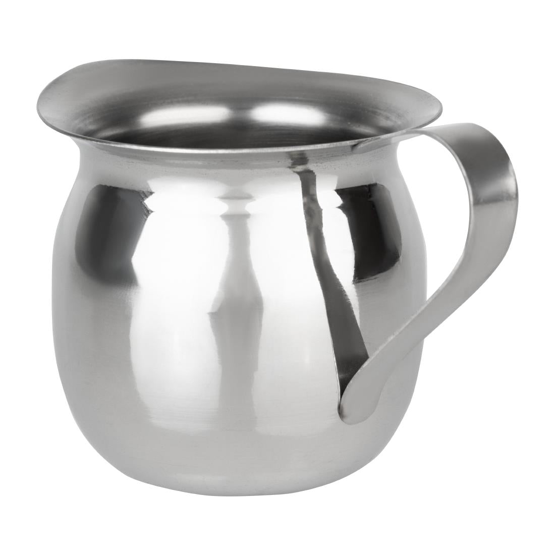 HY118 Olympia Mini Milk Jug Stainless Steel Plain 120ml (Pack of 6)