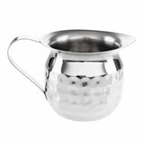 HY119 Olympia Mini Milk Jug Stainless Steel Hammered 120ml (Pack of 6)