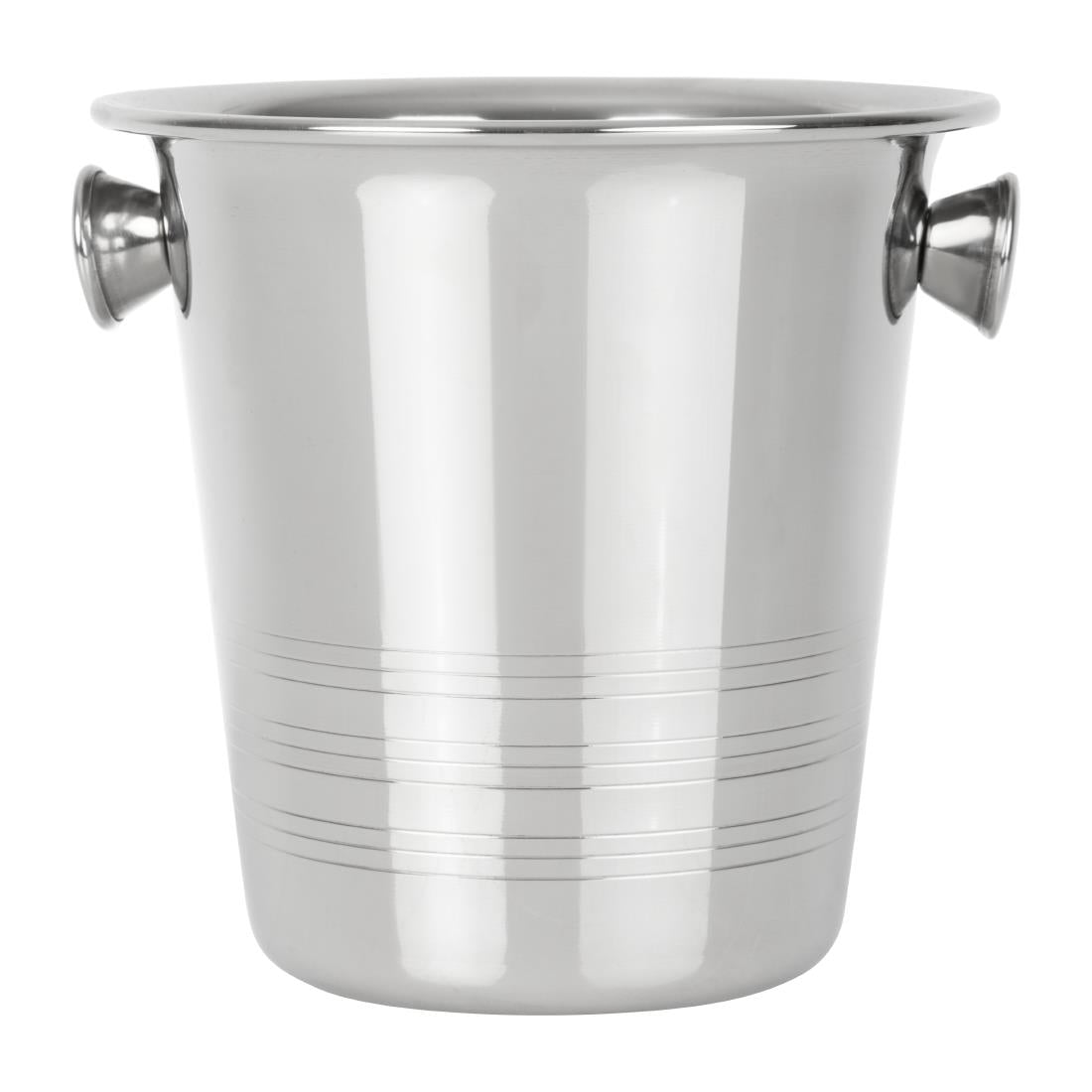 HY121 Olympia Ice Bucket with Handles and Etch Detail Stainless Steel 1050ml