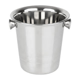 HY121 Olympia Ice Bucket with Handles and Etch Detail Stainless Steel 1050ml