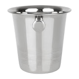 HY121 Olympia Ice Bucket with Handles and Etch Detail Stainless Steel 1050ml