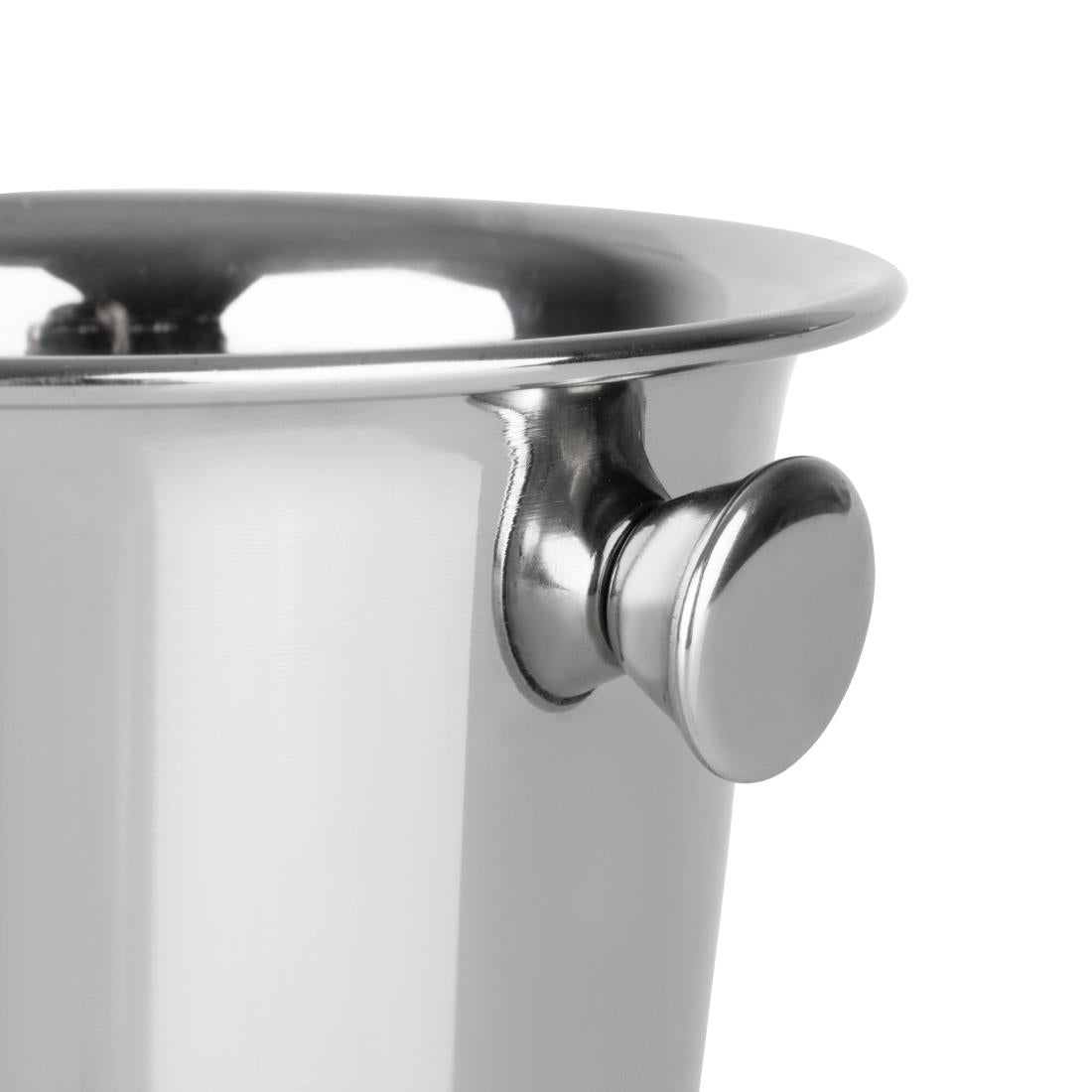 HY121 Olympia Ice Bucket with Handles and Etch Detail Stainless Steel 1050ml