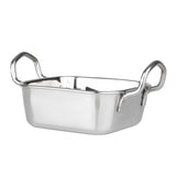 HY123 Olympia Table Presentation Square Dish Stainless Steel 115x115mm