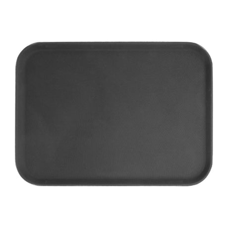 HY138 Olympia Kristallon Rectangular Tray Black Anti-Slip Fibreglass 405x560mm