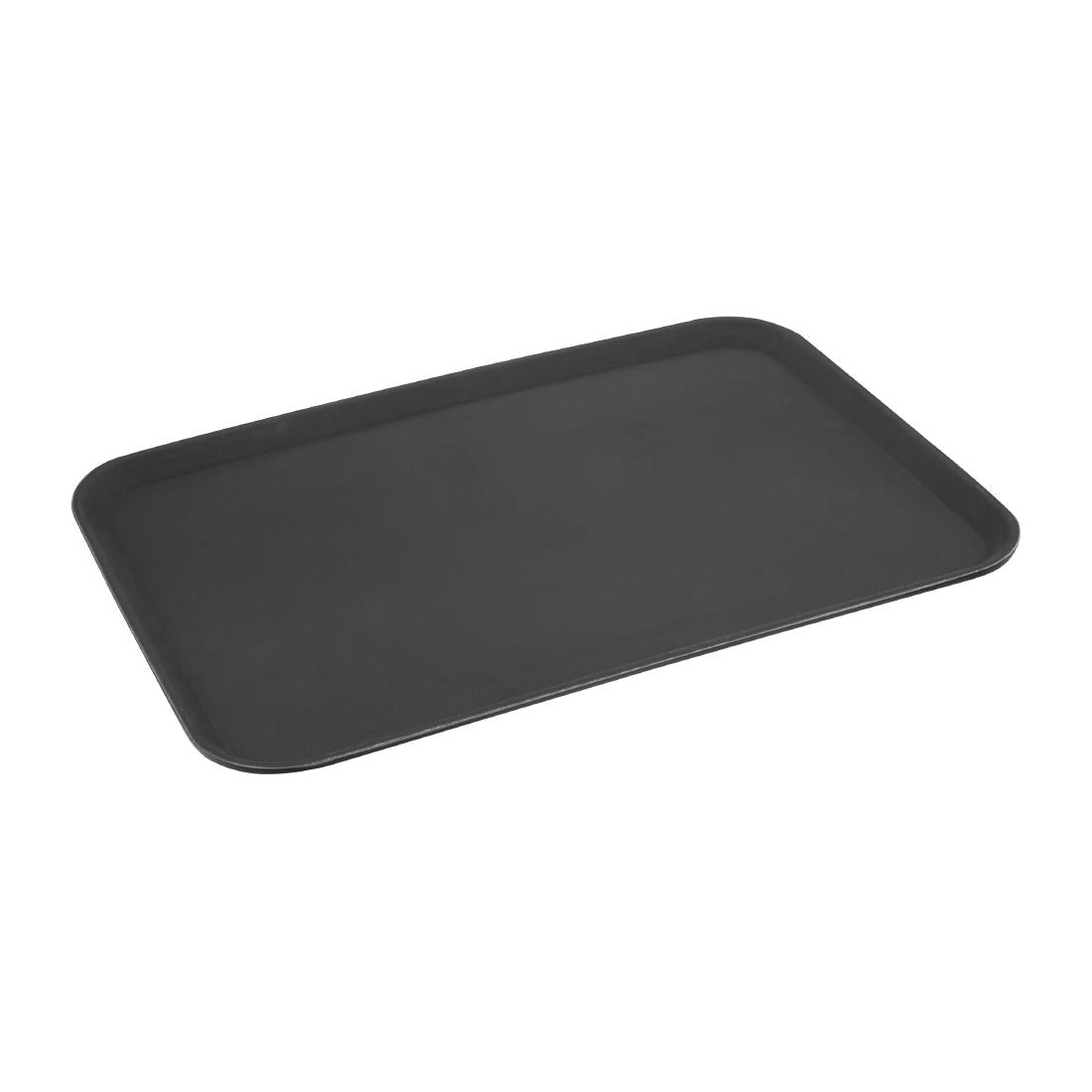 HY139 Olympia Kristallon Rectangular Tray Black Anti-Slip Fibreglass 455x655mm