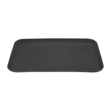 HY139 Olympia Kristallon Rectangular Tray Black Anti-Slip Fibreglass 455x655mm