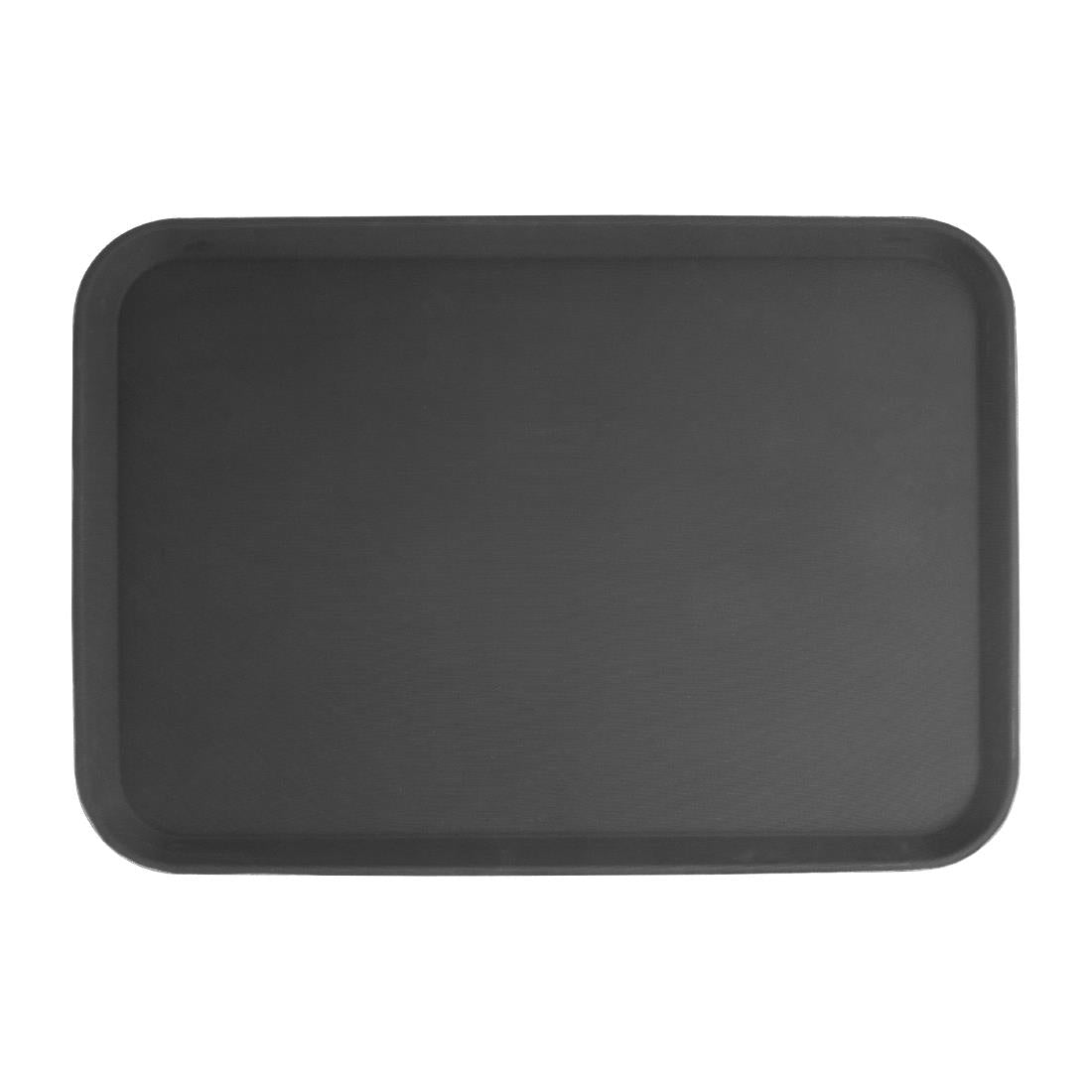 HY139 Olympia Kristallon Rectangular Tray Black Anti-Slip Fibreglass 455x655mm