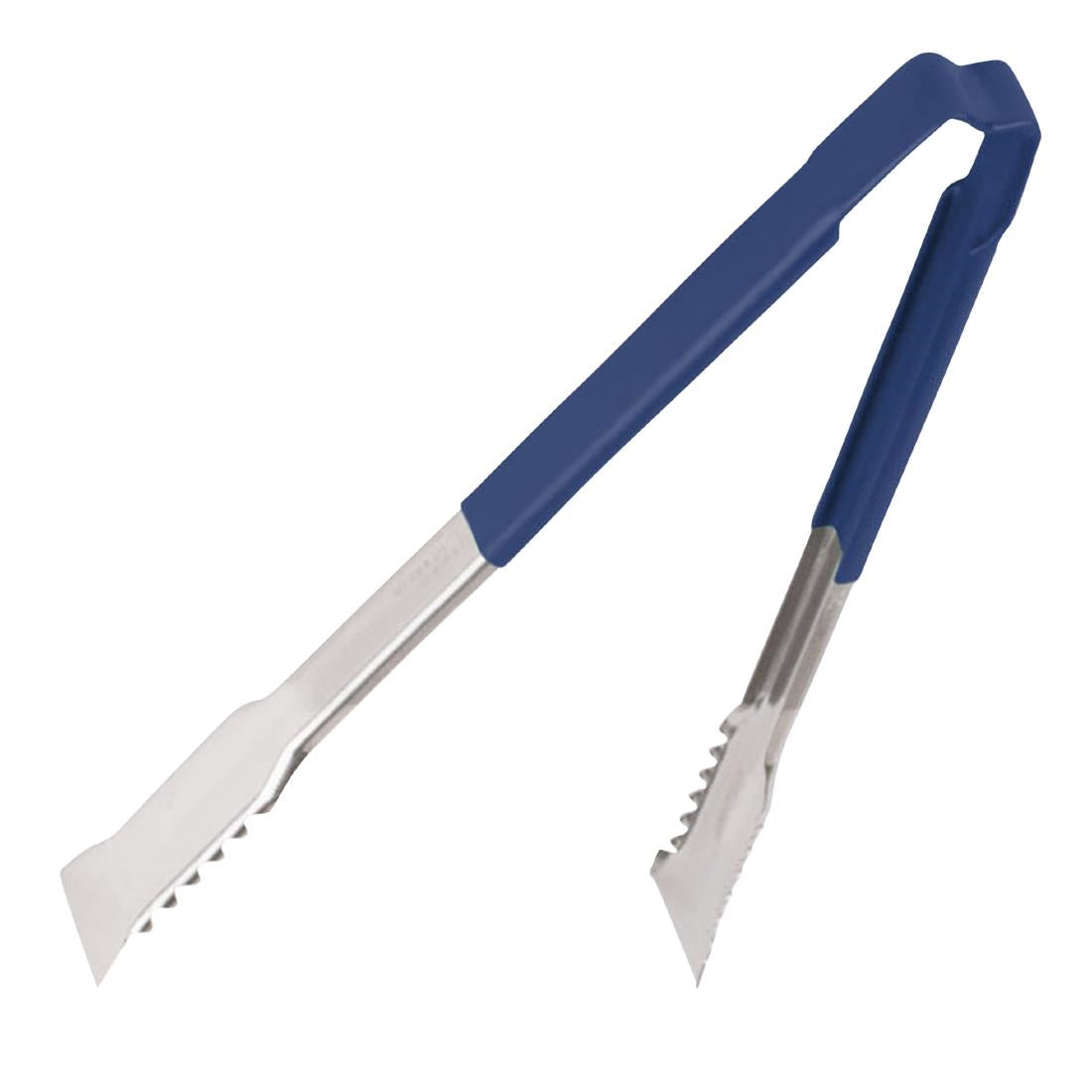 HY161 Vollrath Versagrip Tongs Flat Blue 12''