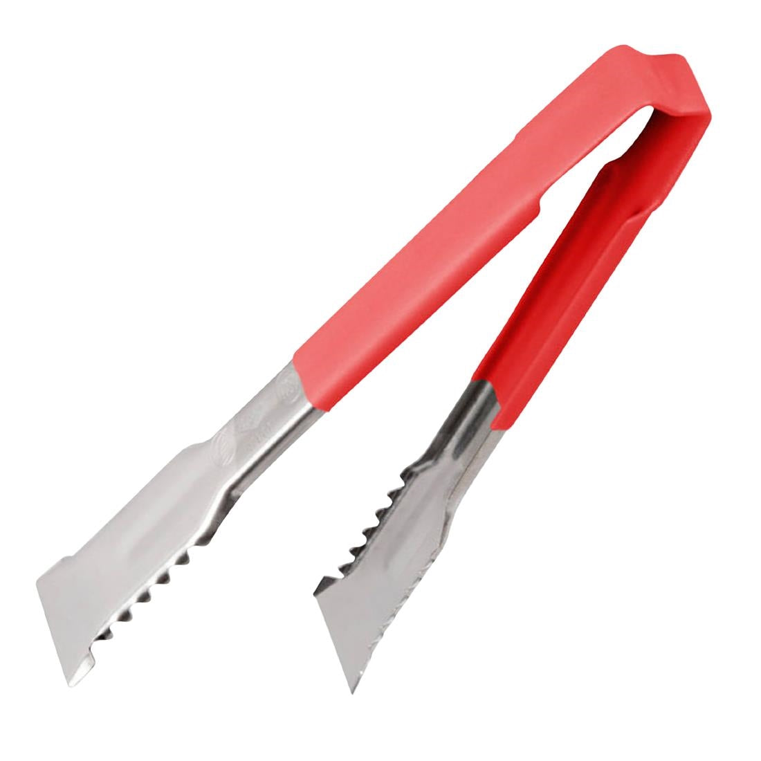 HY162 Vollrath Versagrip Tongs Flat Red 9.5''