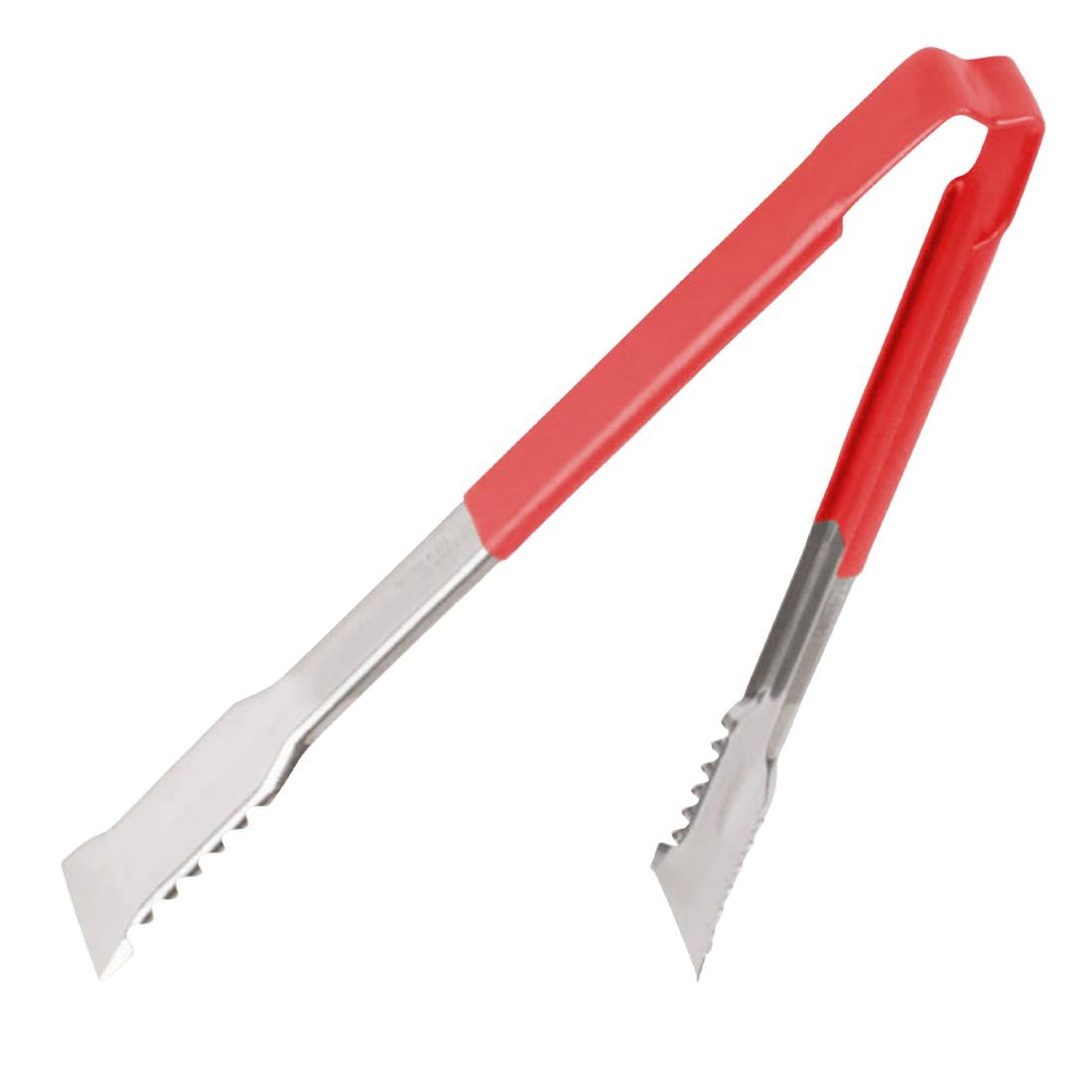 HY163 Vollrath Versagrip Tongs Flat Red 12''