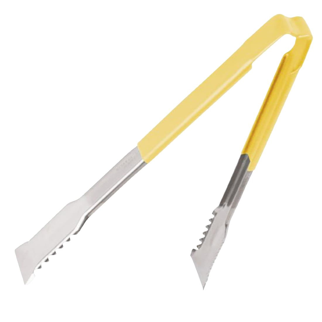 HY165 Vollrath Versagrip Tongs Flat Yellow 12''