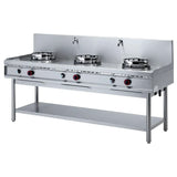 HY199 Diamond Freestanding Gas Triple Wok Burner with Cold Water Tap WGL3-20 - JD Catering Equipments Ltd