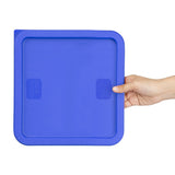 HY412 - Hygiplas Square Food Storage Container Lid Blue Large