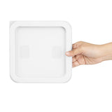 HY416 - Hygiplas Square Food Storage Container Lid White Small