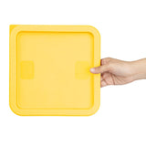 HY420 - Hygiplas Square Food Storage Container Lid Yellow Medium
