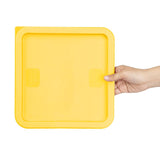 HY421 - Hygiplas Square Food Storage Container Lid Yellow Large