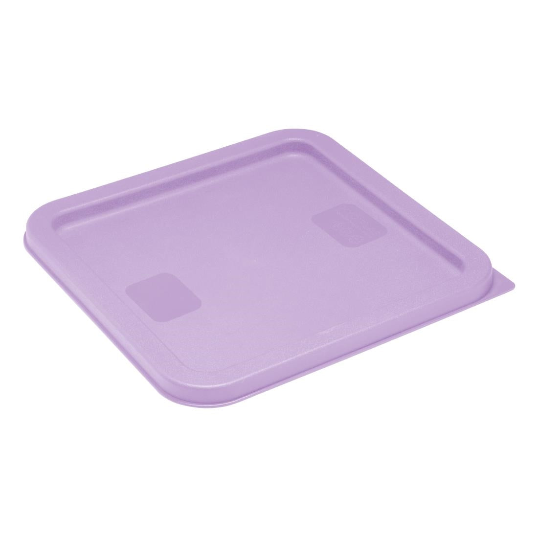 HY426 - Hygiplas Square Food Storage Container Lid Purple Medium