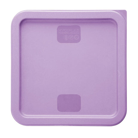 HY427 - Hygiplas Square Food Storage Container Lid Purple Large