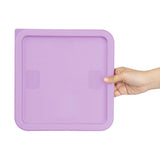 HY427 - Hygiplas Square Food Storage Container Lid Purple Large