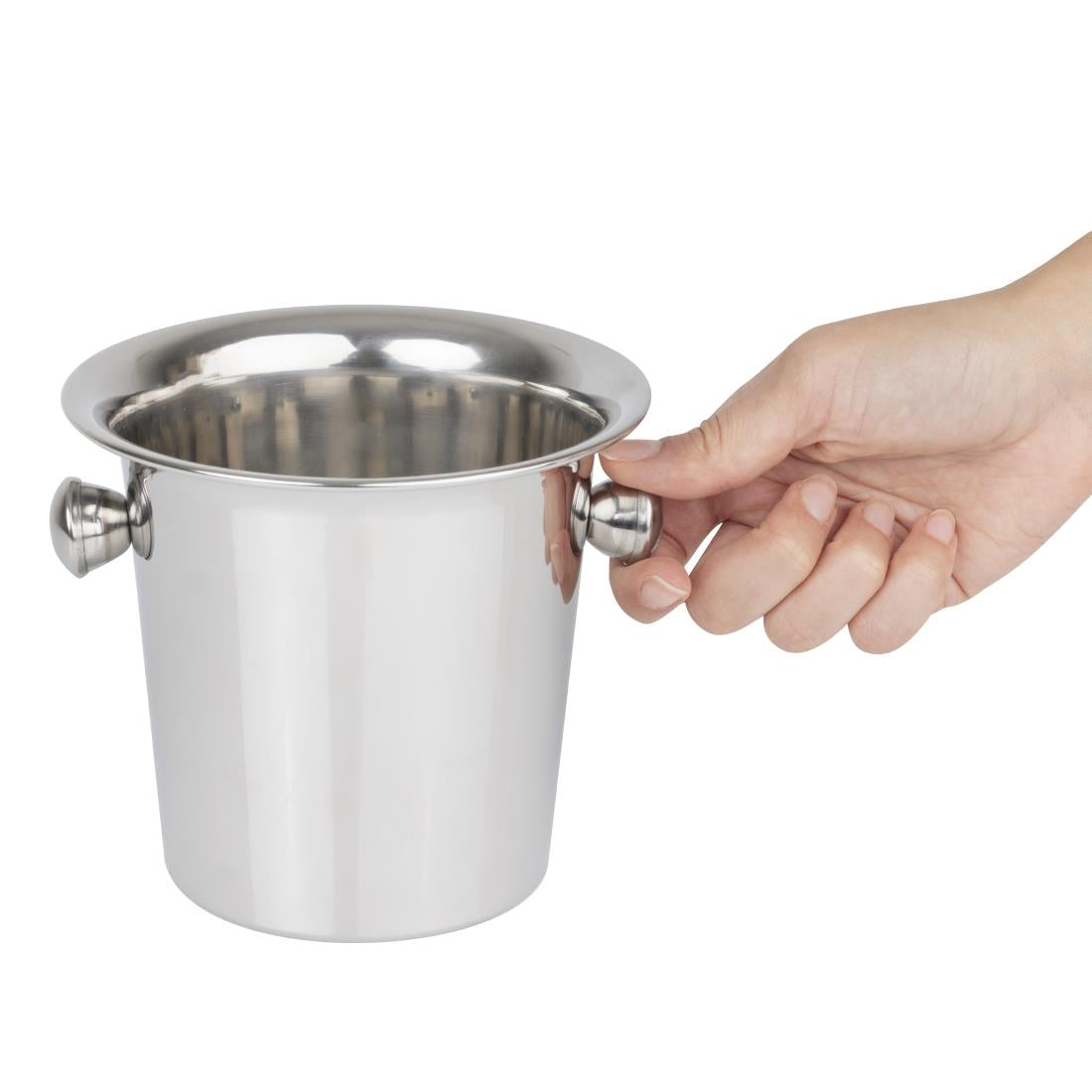 HY516 - Olympia Mini Fluted Ice Bucket Stainless Steel