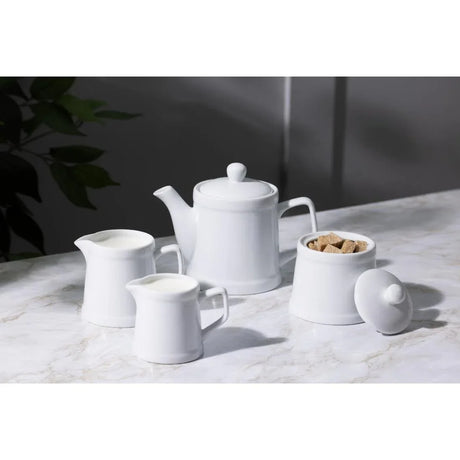 HY548 Olympia Whiteware Pier Teapot - 500ml (Box 2)