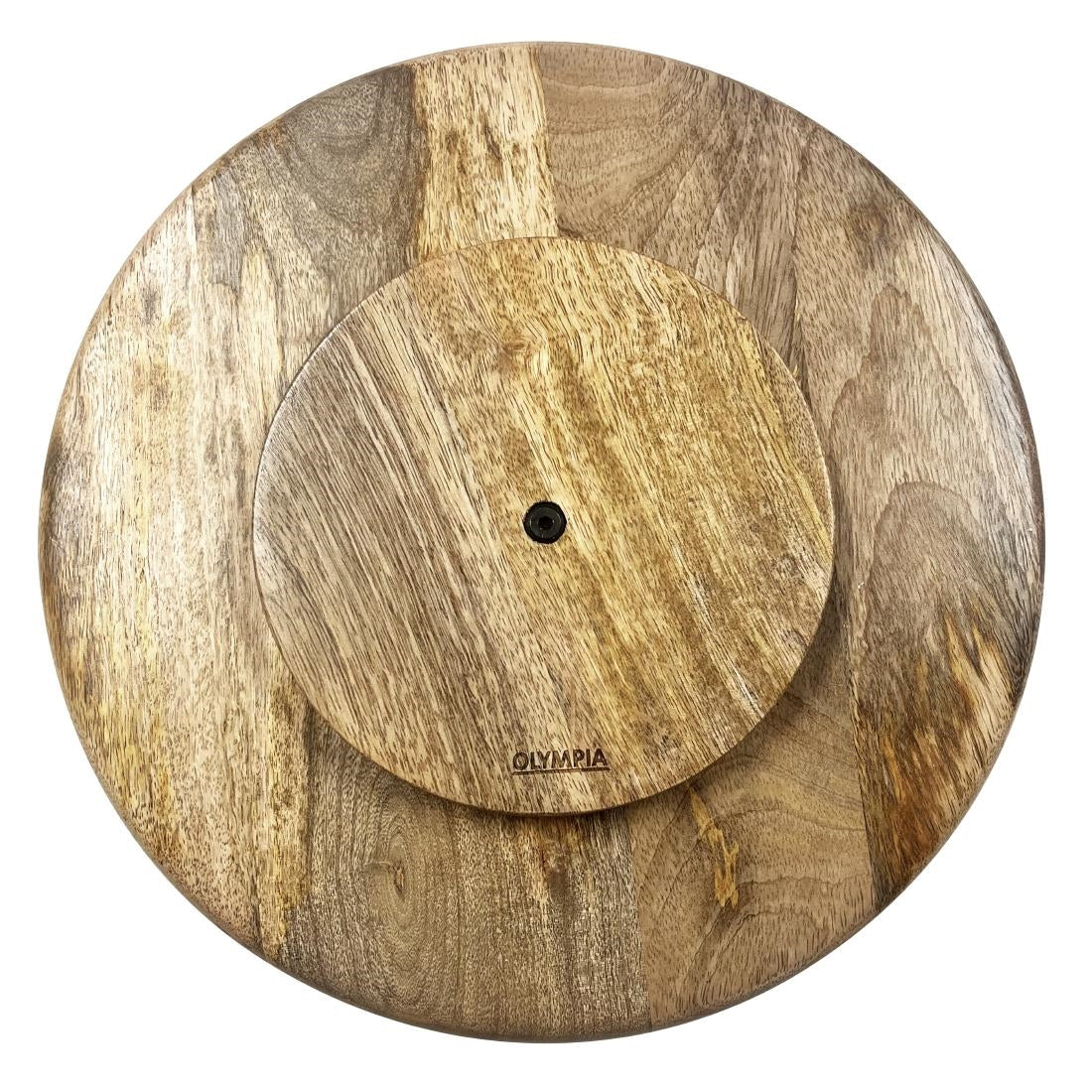HY756 Olympia Revolving Cake Stand Mango Wood 330mm