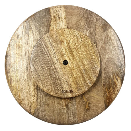 HY756 Olympia Revolving Cake Stand Mango Wood 330mm