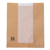 HY777 Fiesta Compostable Bread Bag with Glassine Window – 266x215x88mm (Pack 1000)
