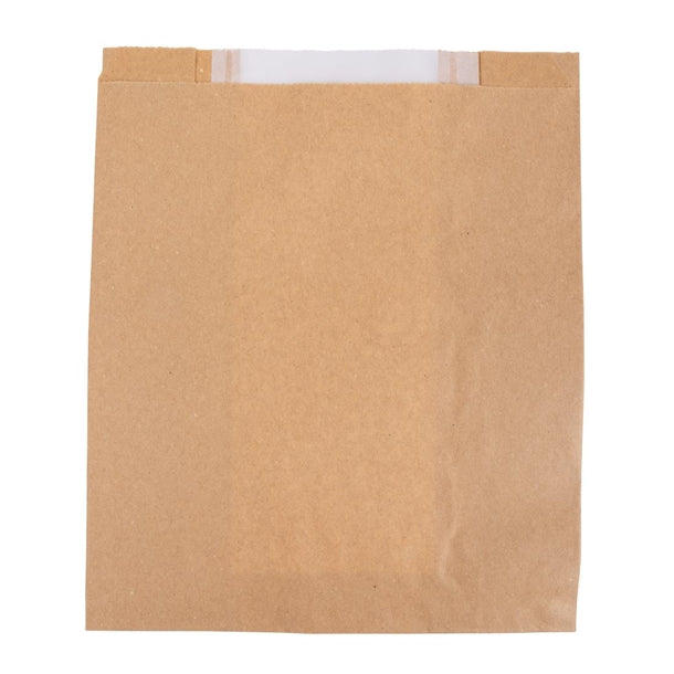HY777 Fiesta Compostable Bread Bag with Glassine Window – 266x215x88mm (Pack 1000)