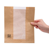 HY777 Fiesta Compostable Bread Bag with Glassine Window – 266x215x88mm (Pack 1000)