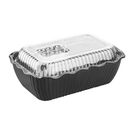 HY803 Olympia Kristallon Medium Salad Crock - Black
