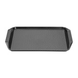 HY809 - Olympia Kristallon Handled Fast Food Tray Black 435x305mm