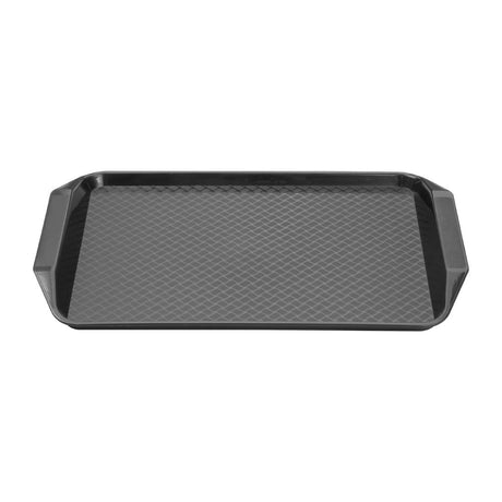 HY809 - Olympia Kristallon Handled Fast Food Tray Black 435x305mm