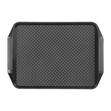 HY809 - Olympia Kristallon Handled Fast Food Tray Black 435x305mm