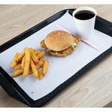 HY809 - Olympia Kristallon Handled Fast Food Tray Black 435x305mm